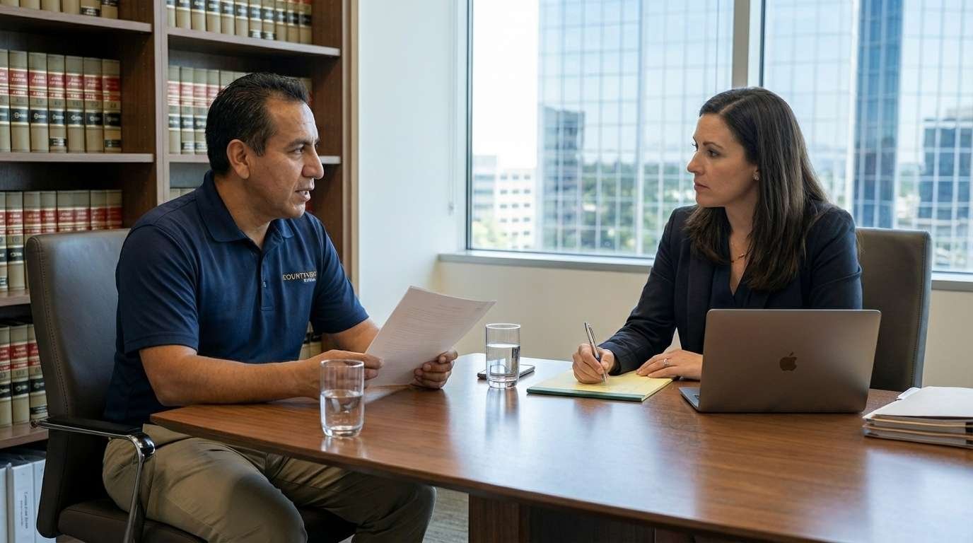 Abogado migratorio asesorando a cliente sobre proceso de visa H2B en Estados Unidos